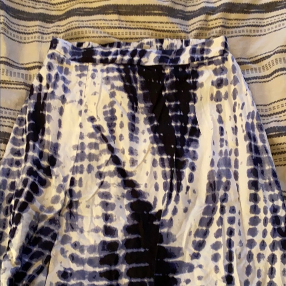 Tie dye maxi skirt with leg slit